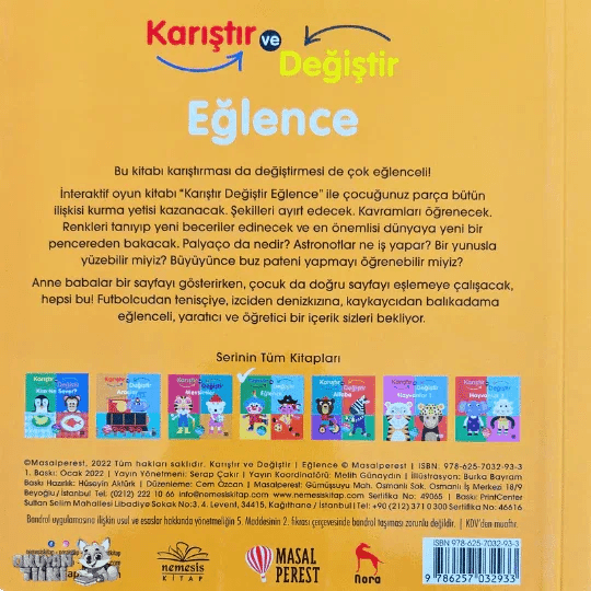Karıştır ve Değiştir - Eğlence (0+ Yaş) - Okuyan Tilki