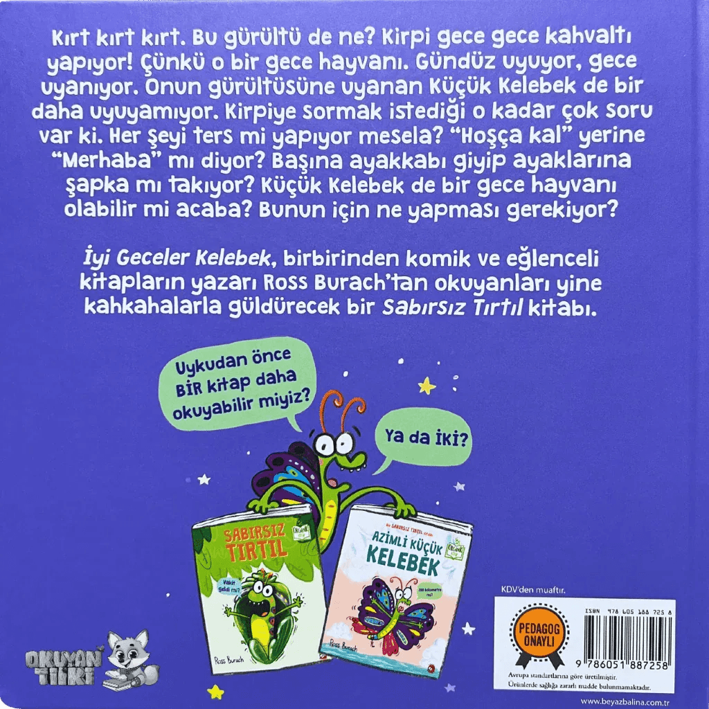 İyi Geceler Kelebek - Organik Kitap (4+ Yaş) - Okuyan Tilki