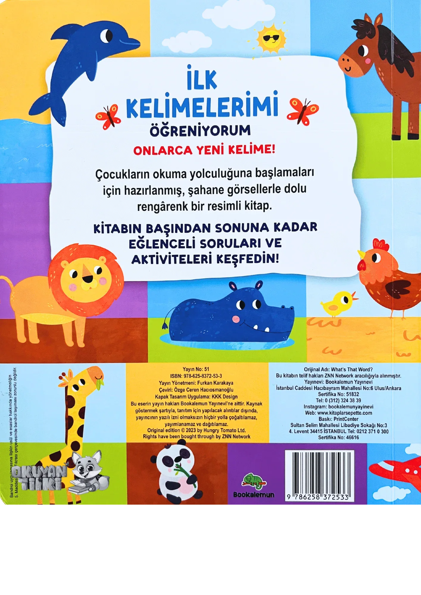 İlk Kelimelerimi Öğreniyorum (1+ Yaş) - Okuyan Tilki