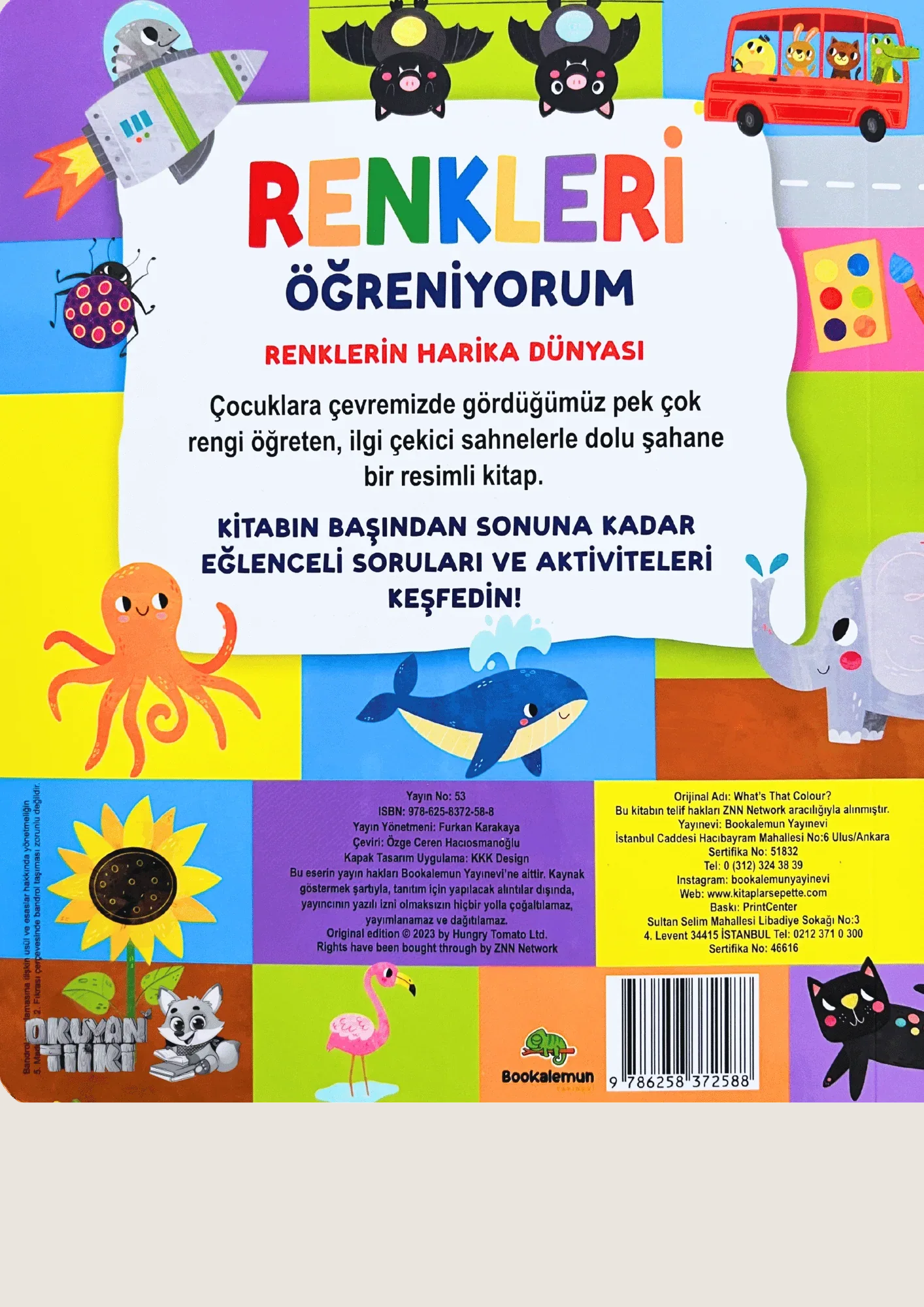 Renkleri Öğreniyorum (1+ Yaş) - Okuyan Tilki