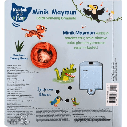 Minik Maymun Balta Girmemiş Ormanda (Kuklalı Sesli Kitap, Soundbuch) - Okuyan Tilki