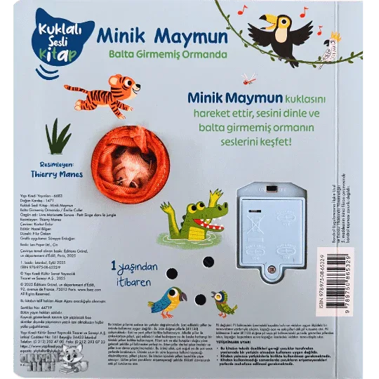 Minik Maymun Balta Girmemiş Ormanda (Kuklalı Sesli Kitap, Soundbuch) - Okuyan Tilki