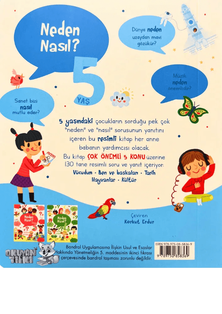 Neden Nasıl? – 5 Yaş (5+ Yaş) - Okuyan Tilki