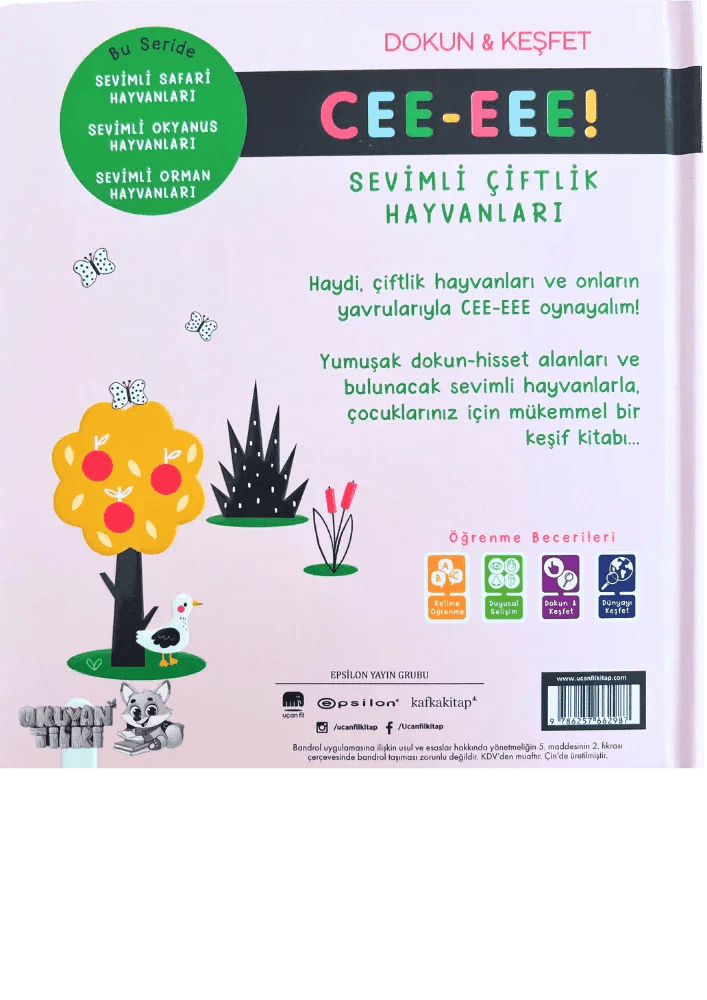 Cee-Eee Dokun Hisset Sevimli Çiftlik Hayvanları (0+ Yaş) - Okuyan Tilki