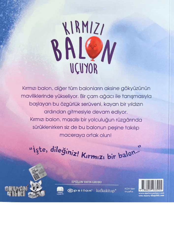 Kırmızı Balon Uçuyor (3+ Yaş) - Okuyan Tilki