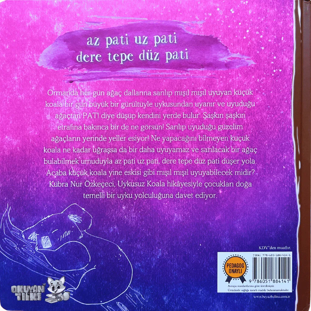 Uykusuz Koala - Organik Kitap (4+ Yaş) - Okuyan Tilki