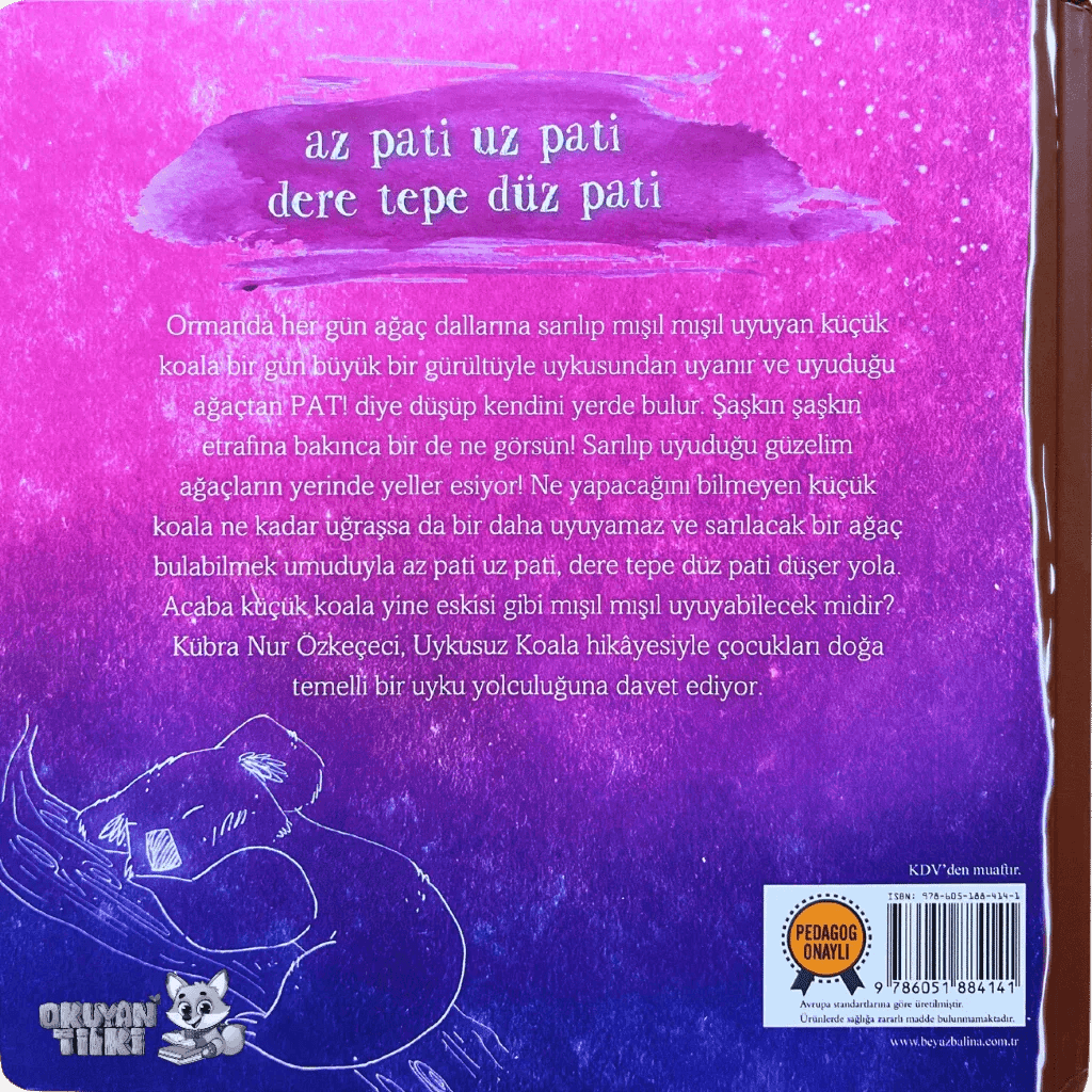 Uykusuz Koala - Organik Kitap (4+ Yaş) - Okuyan Tilki