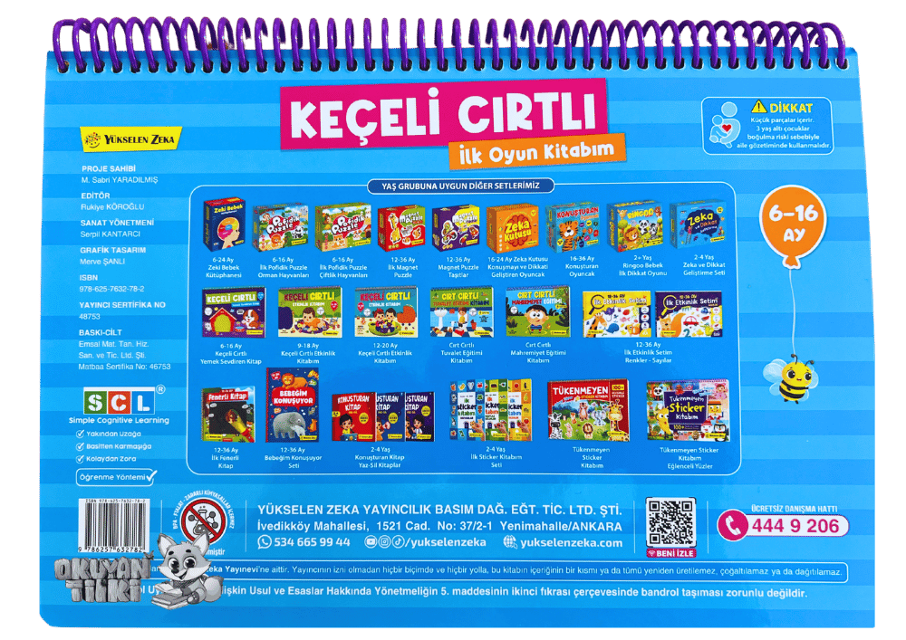 6-16 Ay İlk Cırt Cırtlı Keçeli Etkinlik Kitabım - İlk Oyun Kitabım