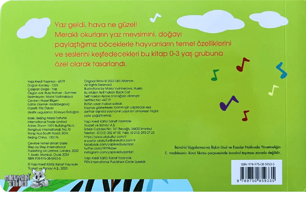 Çalışkan Doğa – Yaz - Sesli Kitaplar (Soundbuch) - Okuyan Tilki