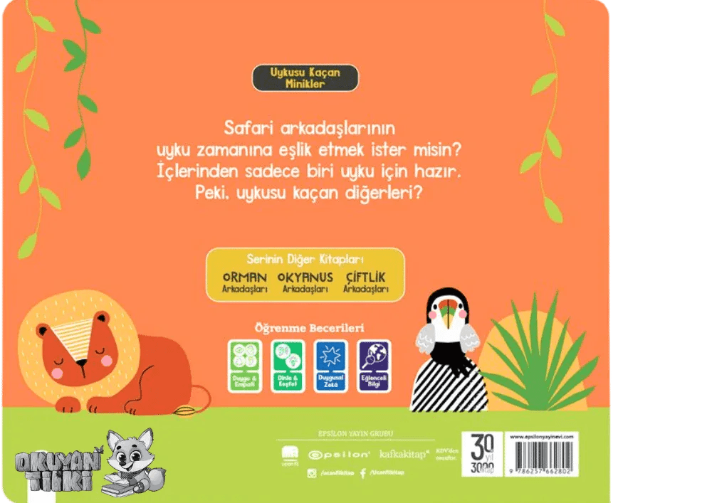 Uykusu Kaçan Minikler - Safari arkadaşları (1+ Yaş) - Okuyan Tilki