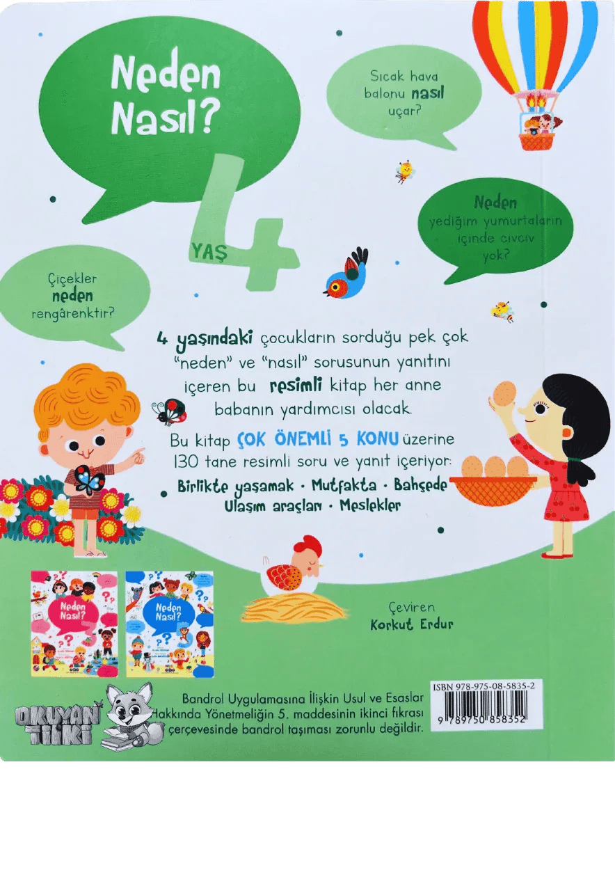 Neden Nasıl? – 4 Yaş (4+ Yaş) - Okuyan Tilki