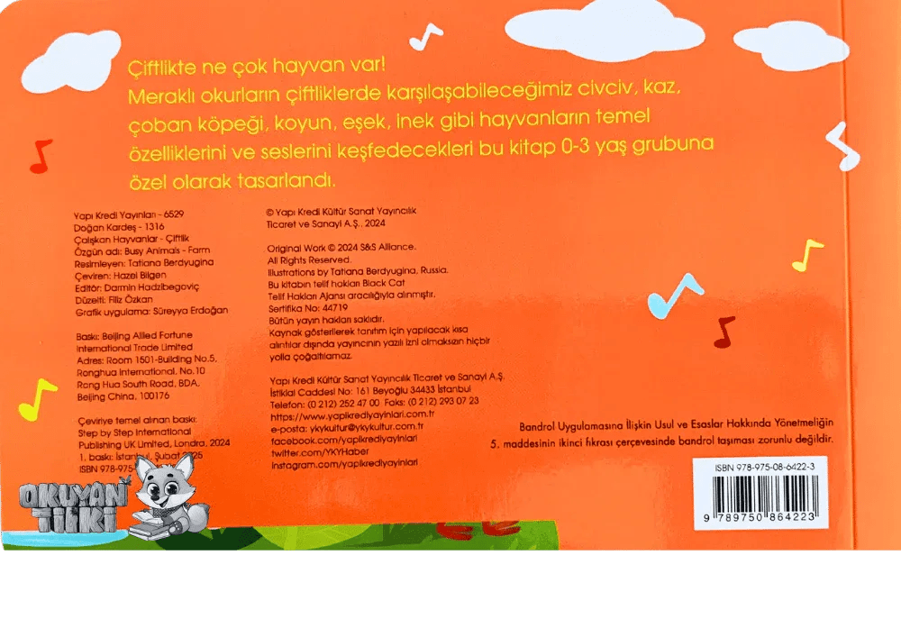 Çalışkan Hayvanlar – Çiftlik - Sesli Kitaplar (Soundbuch) - Okuyan Tilki