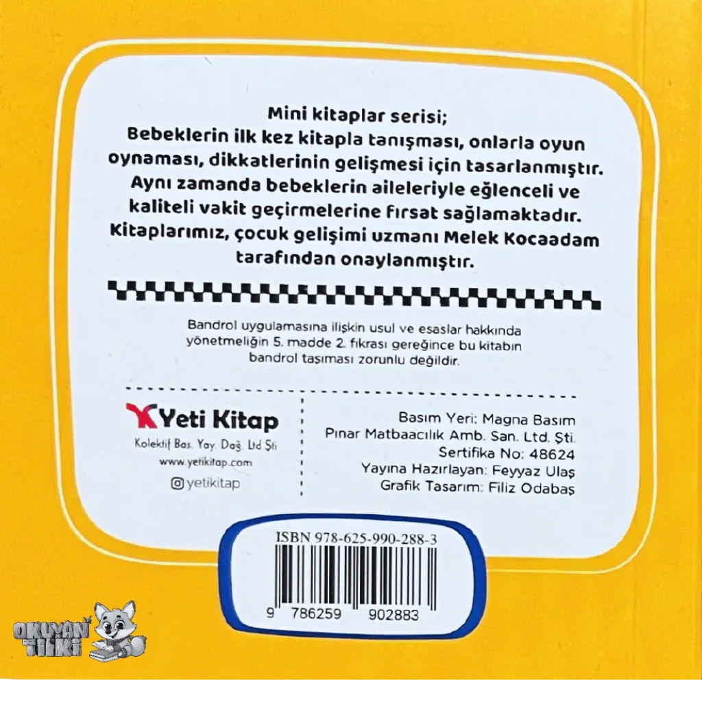 Mini Kitaplar Serisi - Hayvanlar (1+ Yaş) - Okuyan Tilki