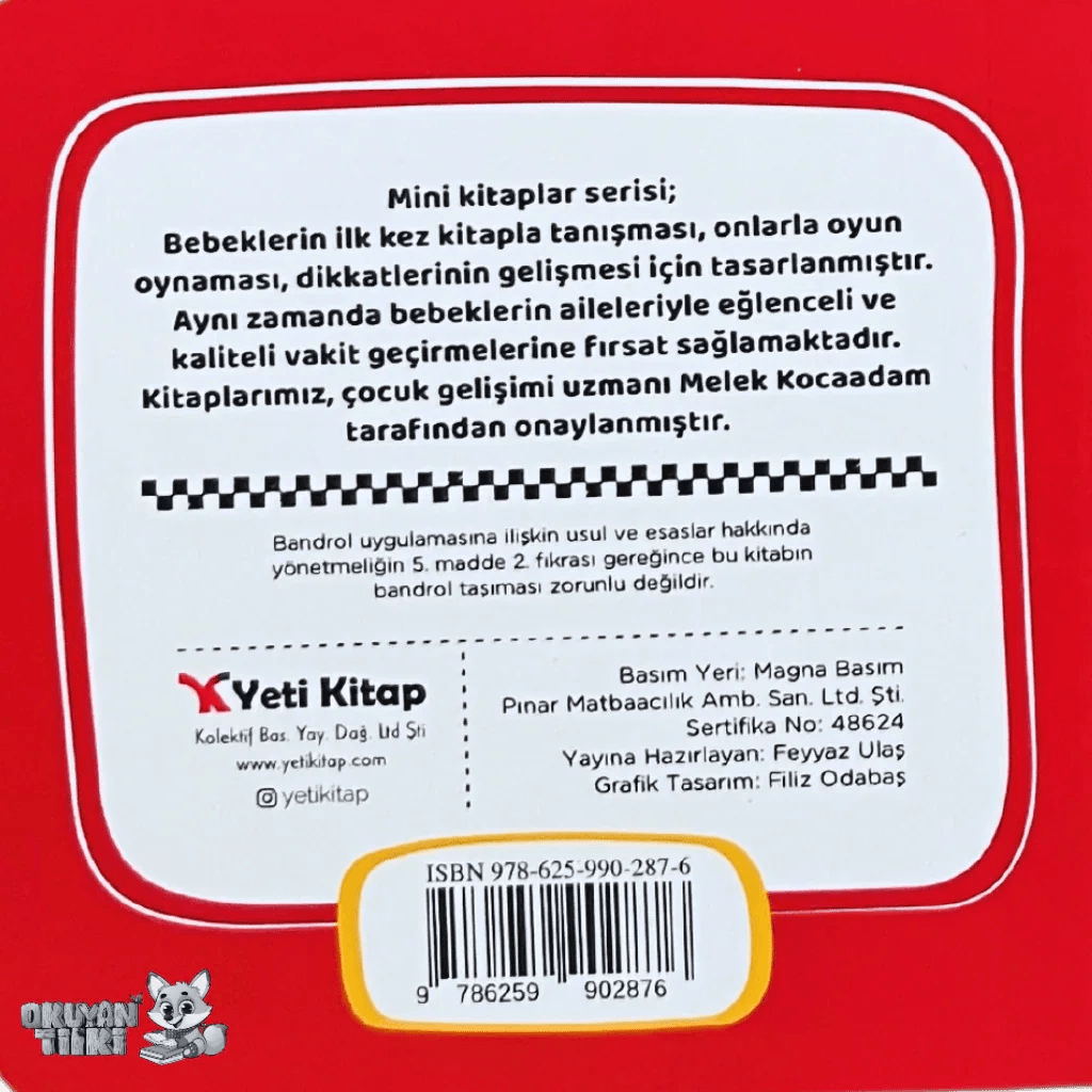 Mini Kitaplar Serisi - Vücudumuz (1+ Yaş) - Okuyan Tilki