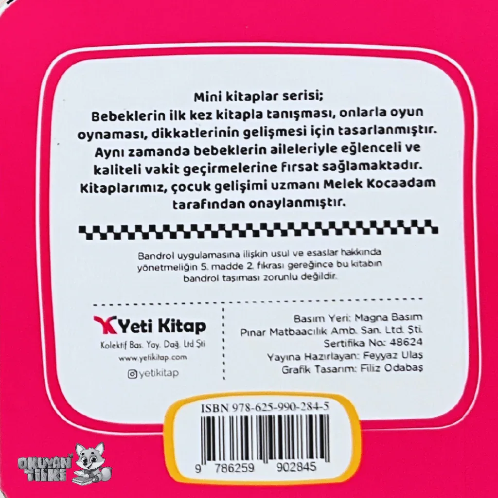 Mini Kitaplar Serisi - Renkler (1+ Yaş) - Okuyan Tilki