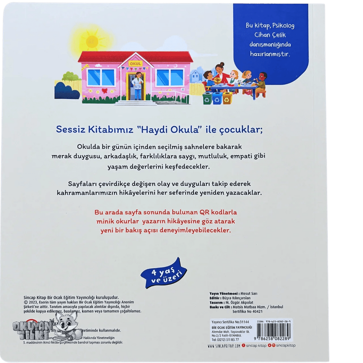 Haydi Okula - Sessiz Kitap (4+ Yaş, Bilderbuch) - Okuyan Tilki
