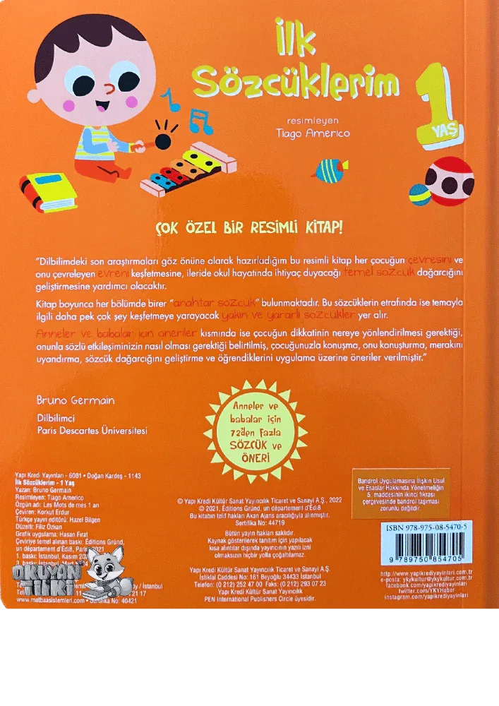 İlk Sözcüklerim – 1 Yaş (1+ Yaş) - Okuyan Tilki