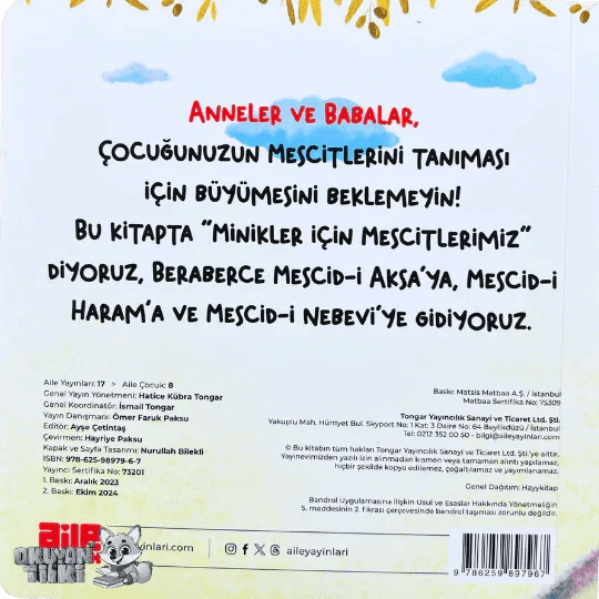 Minikler İçin Mescitlerimiz (1+ Yaş) - Okuyan Tilki