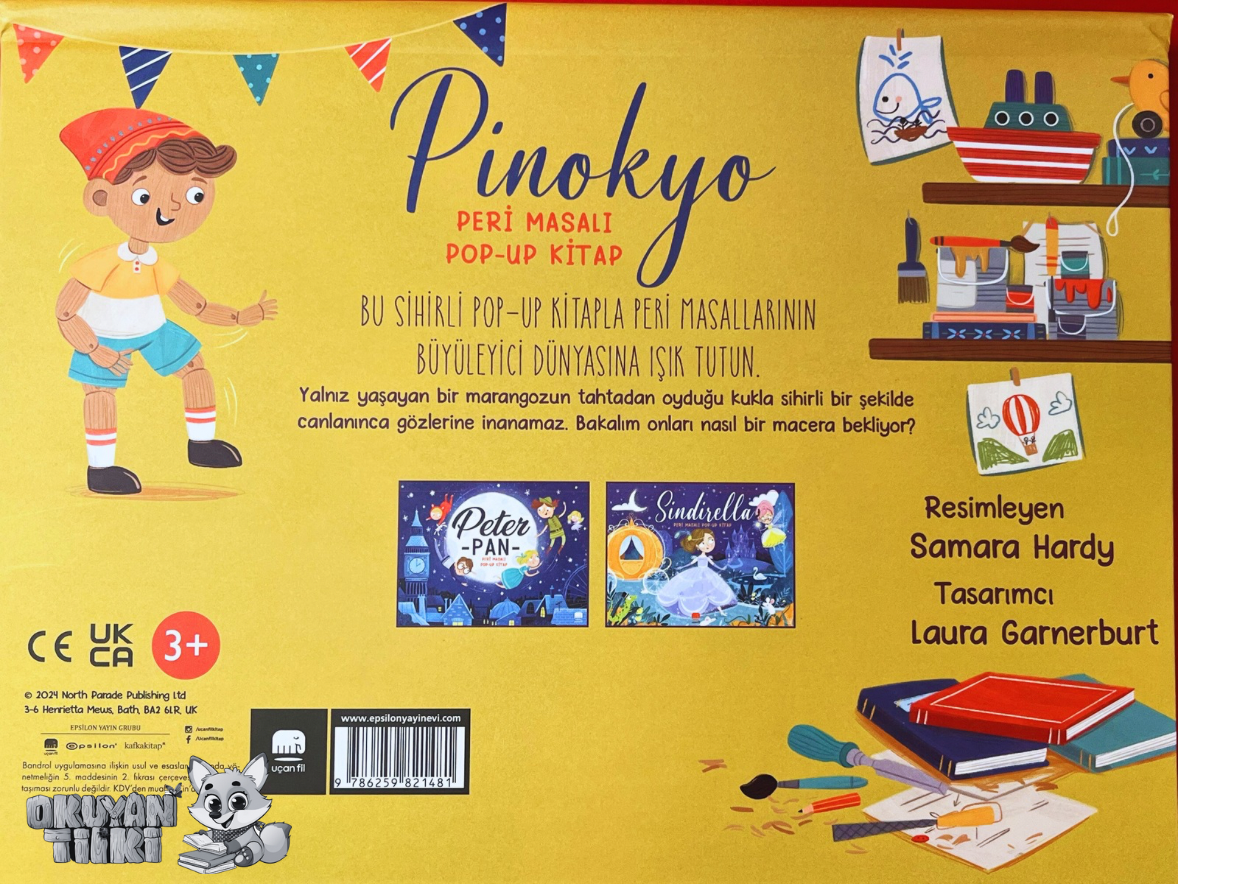 Pinokyo Peri Masalı - Pop Up (3D Kitap, 3+ Yaş)