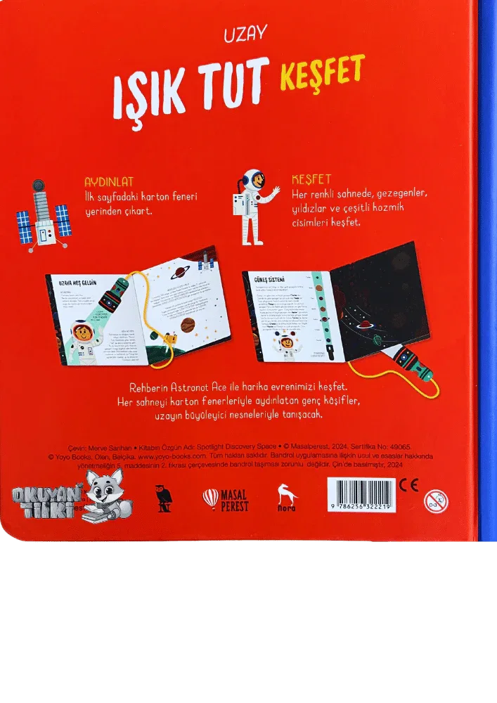 Işık Tut Keşfet - Uzay - Fenerli Kitap (1+ Yaş) - Okuyan Tilki