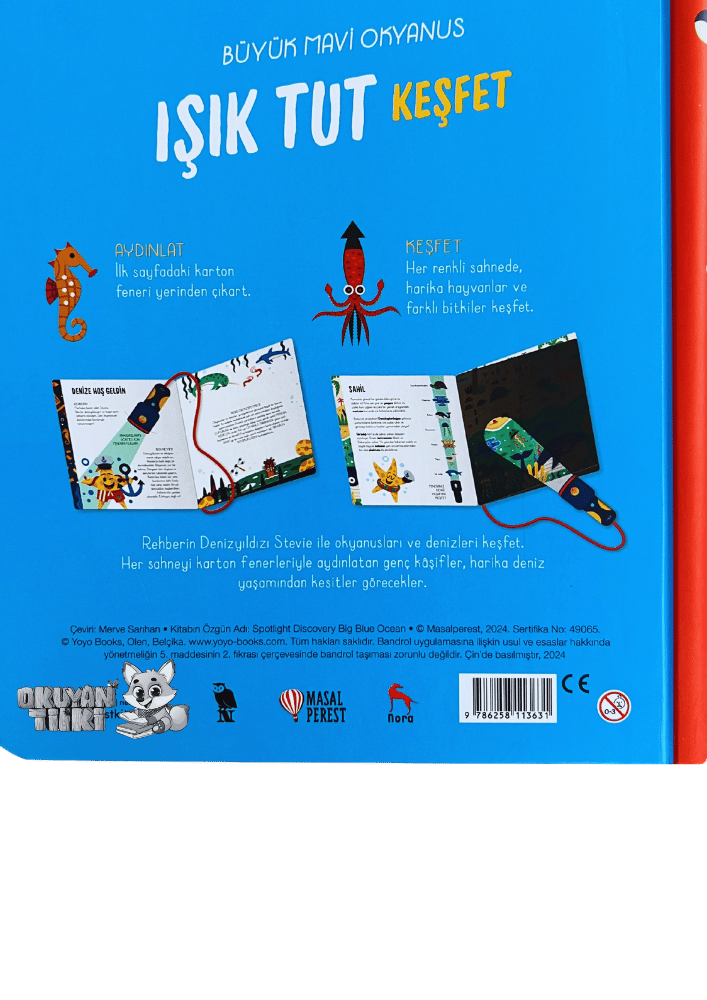 Işık Tut Keşfet - Mavi Okyanus - Fenerli Kitap (1+ Yaş)