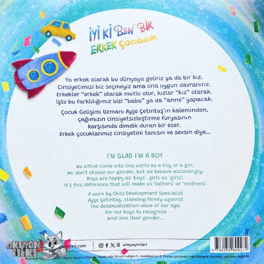 İyi ki Ben Bir Erkek Çocuğuyum (4+ Yaş) - Okuyan Tilki