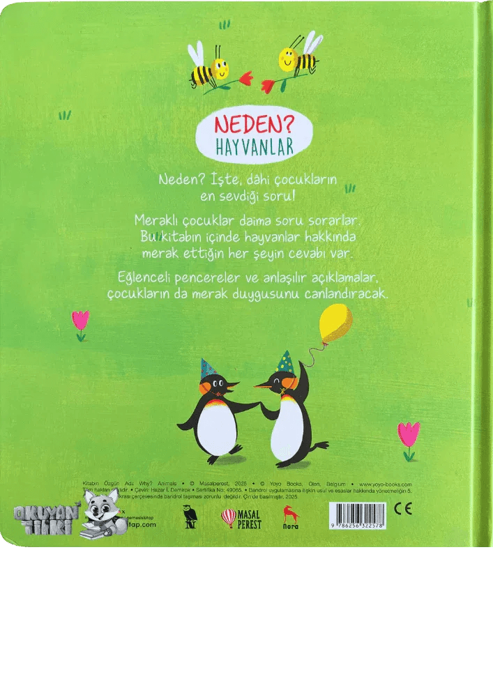 Neden? Hayvanlar - Pencereli Kitap (3+ Yaş) - Okuyan Tilki