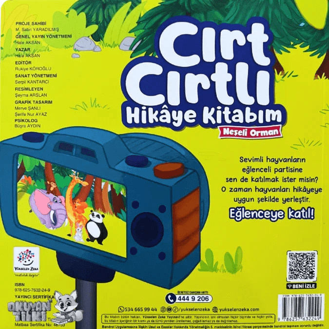 Neşeli Orman - Cırt Cırtlı Hikaye Kitabım (2+ Yaş) - Okuyan Tilki