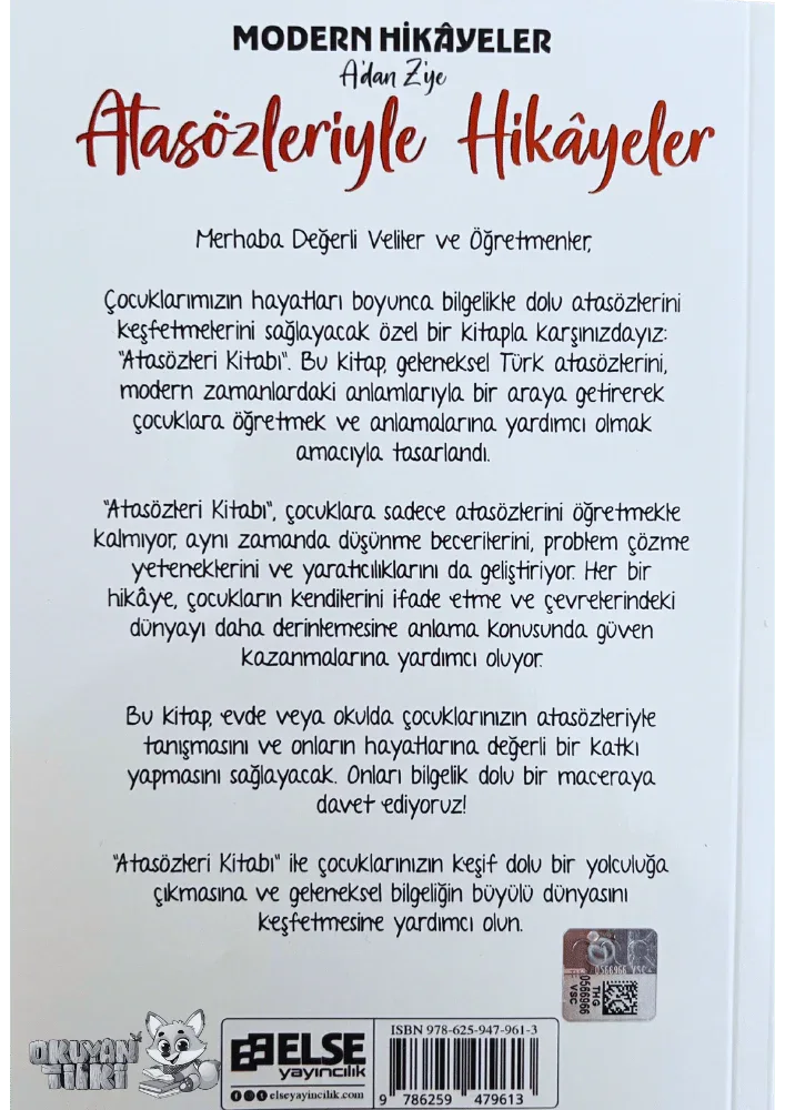 Atasözleriyle Hikayeler (7+ Yaş) - Okuyan Tilki