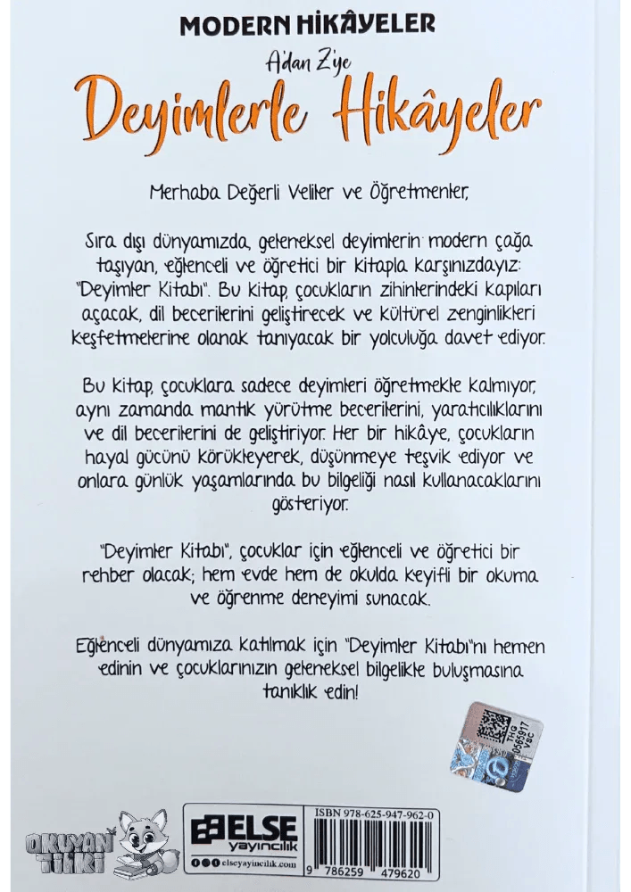Deyimlerle Hikayeler (7+ Yaş) - Okuyan Tilki