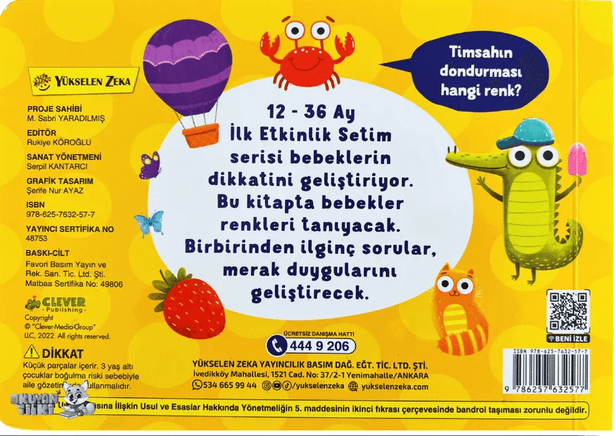 İlk Etkinlik Setim - Renkler (12-36 Ay) - Okuyan Tilki