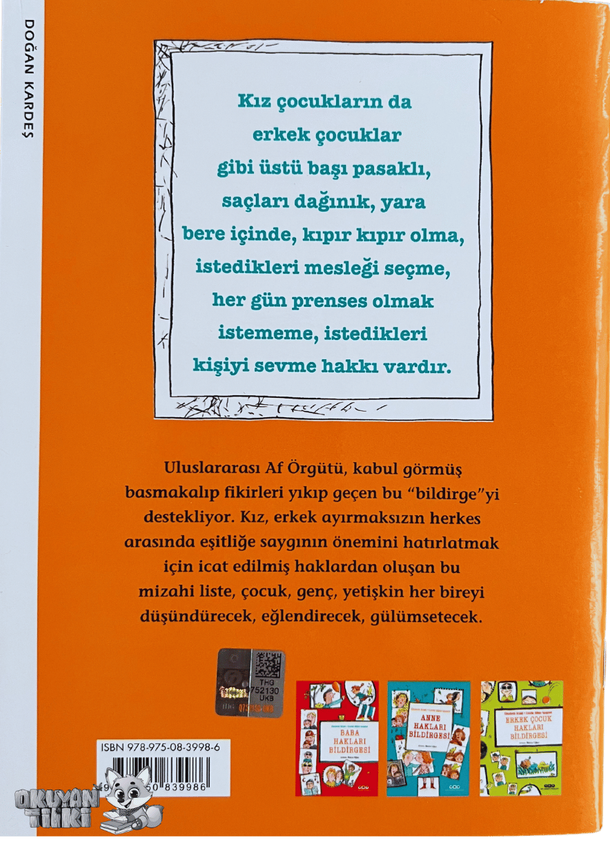 Kız Çocuk Hakları Bildirgesi (7+ Yaş)