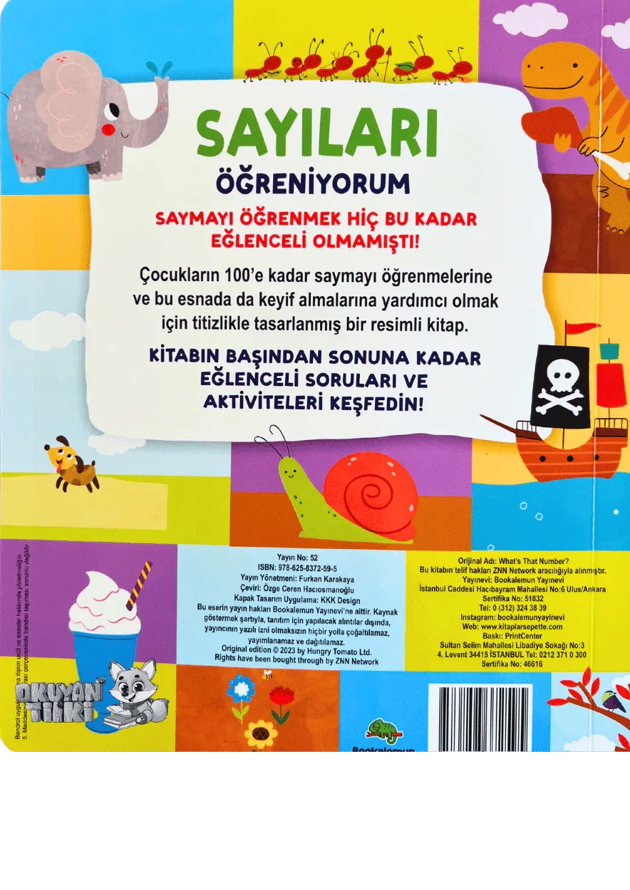 Sayıları Öğreniyorum (1+ Yaş) - Okuyan Tilki