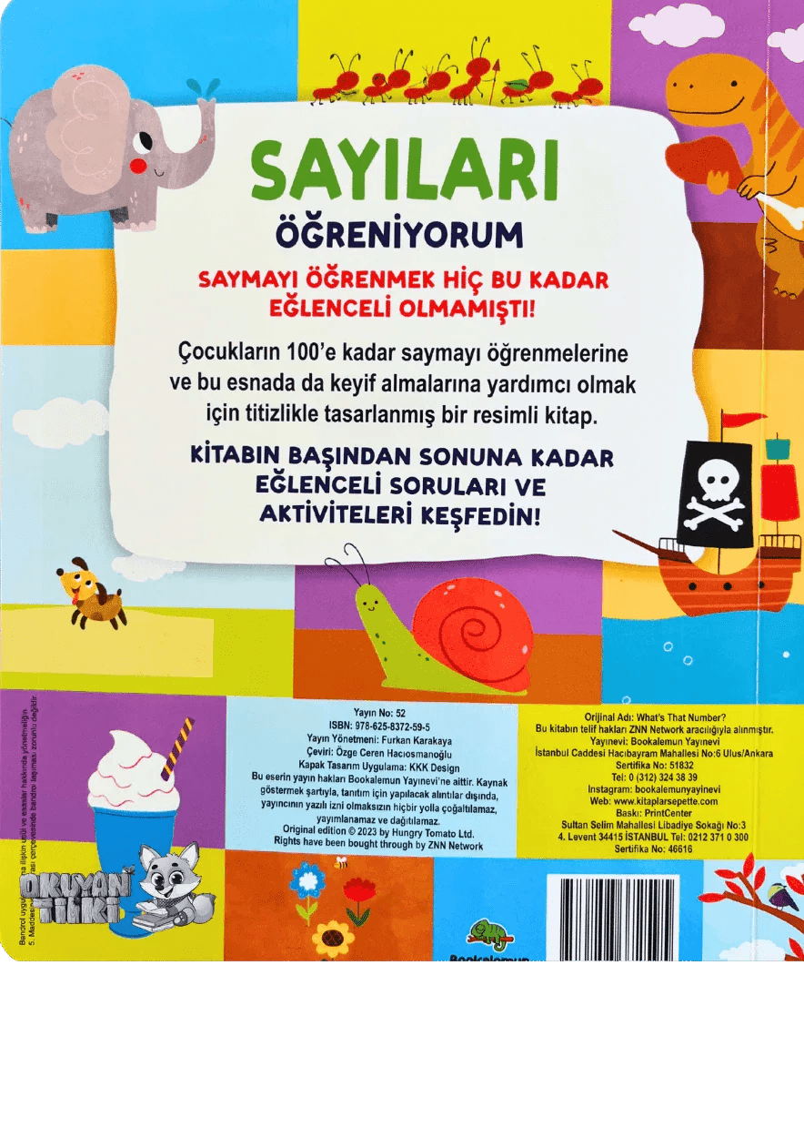 Sayıları Öğreniyorum (1+ Yaş) - Okuyan Tilki