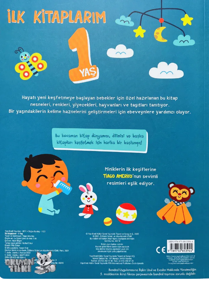 İlk Kitaplarım – 1 Yaş (1+ Yaş) - Okuyan Tilki