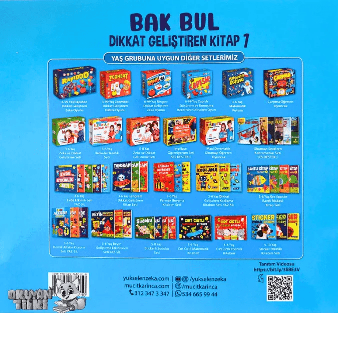 Bak Bul 1 - Yaz Sil (4-8 Yaş) - Okuyan Tilki