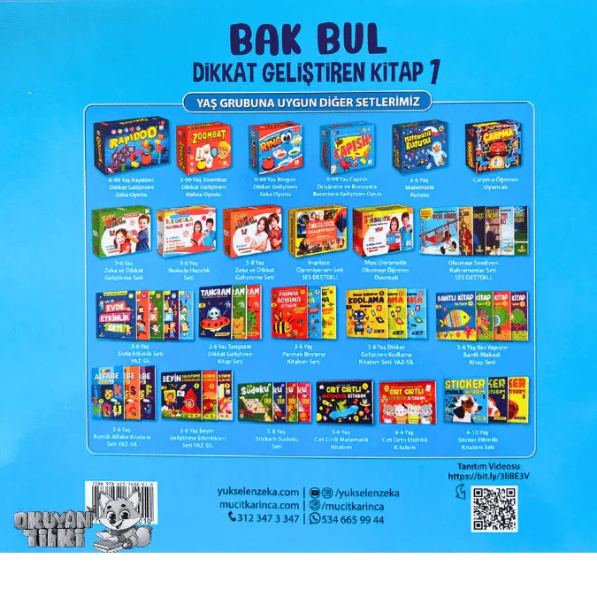 Bak Bul 1 - Yaz Sil (4-8 Yaş) - Okuyan Tilki