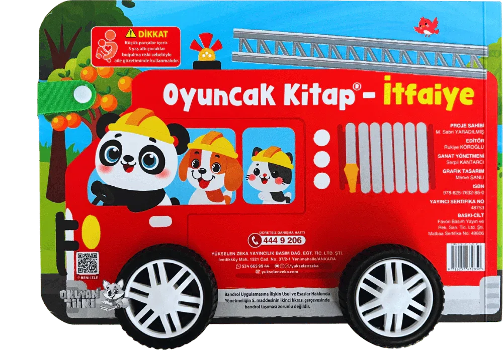 Oyuncak Kitap - İtfaiye (Gerçek Tekerlekli) (0+ Yaş) - Okuyan Tilki