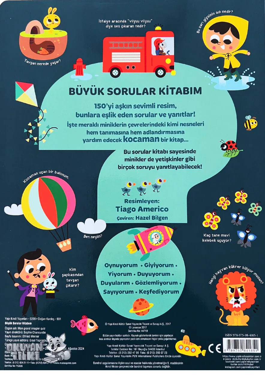Büyük Sorular Kitabım (1+ Yaş) - Okuyan Tilki