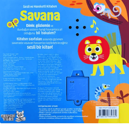 Savana - Sesli ve Hareketli Kitaplar (Soundbuch) - Okuyan Tilki
