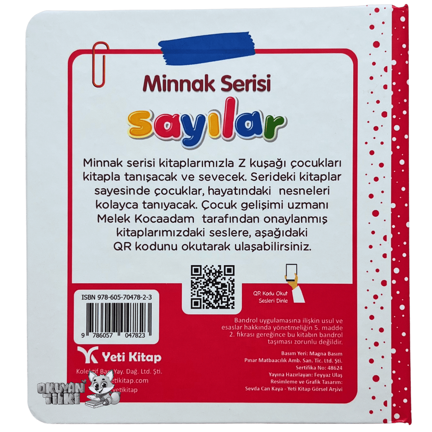 Minnak Serisi - Sayılar (İngilizce Destekli, 1+ Yaş) - Okuyan Tilki