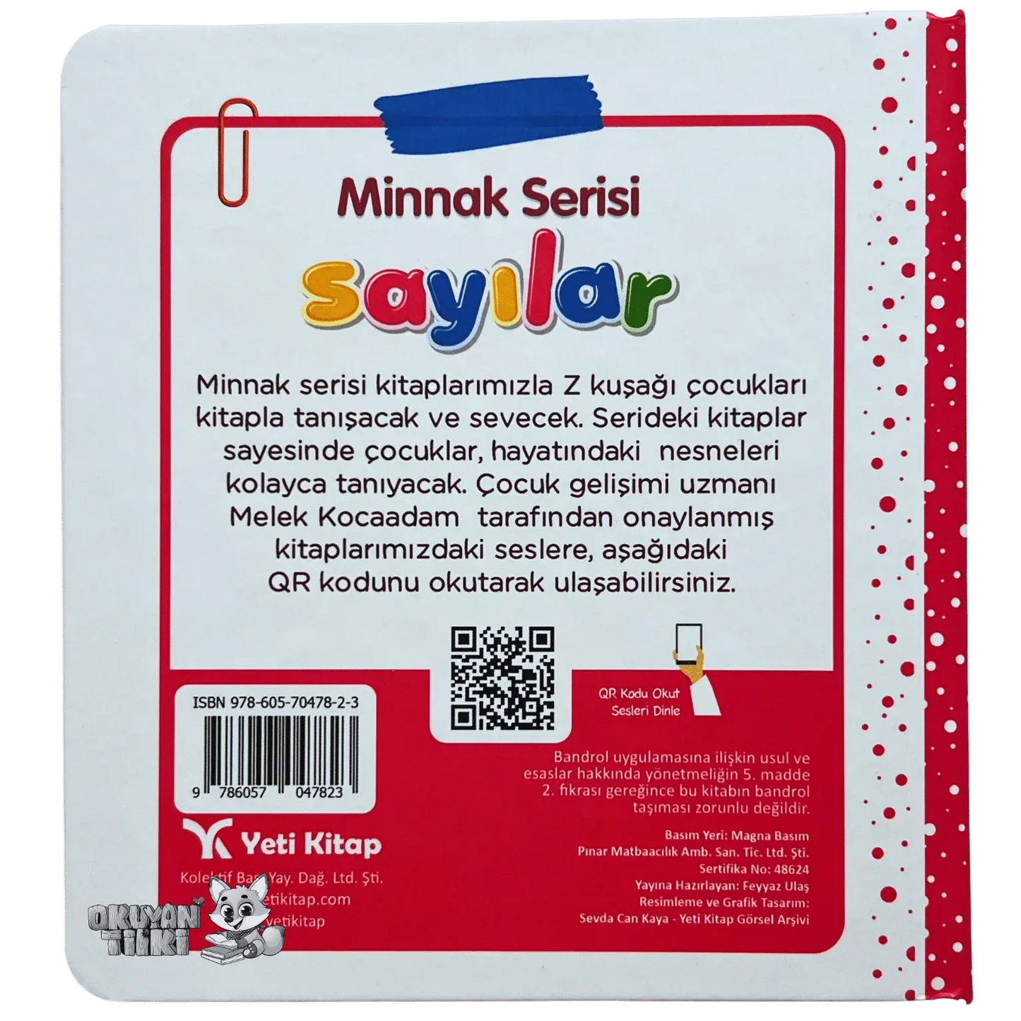 Minnak Serisi - Sayılar (İngilizce Destekli, 1+ Yaş) - Okuyan Tilki