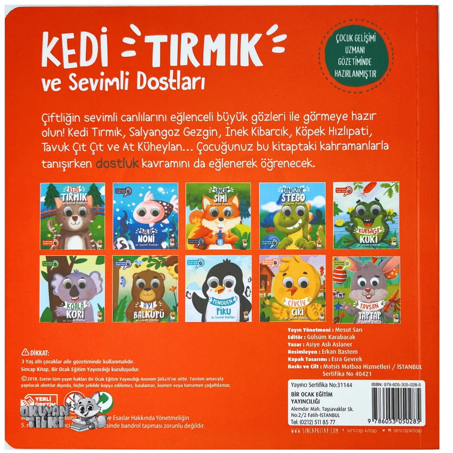 Kedi Tırmık ve Sevimli Dostları – Bu Kocaman Gözler Kimin? (1+ Yaş) - Okuyan Tilki