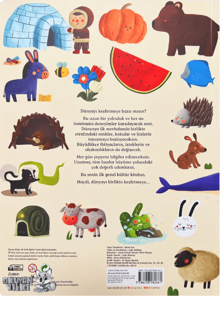 Genel Kültür Kitabım - Büyüyorum (1+ Yaş) - Okuyan Tilki