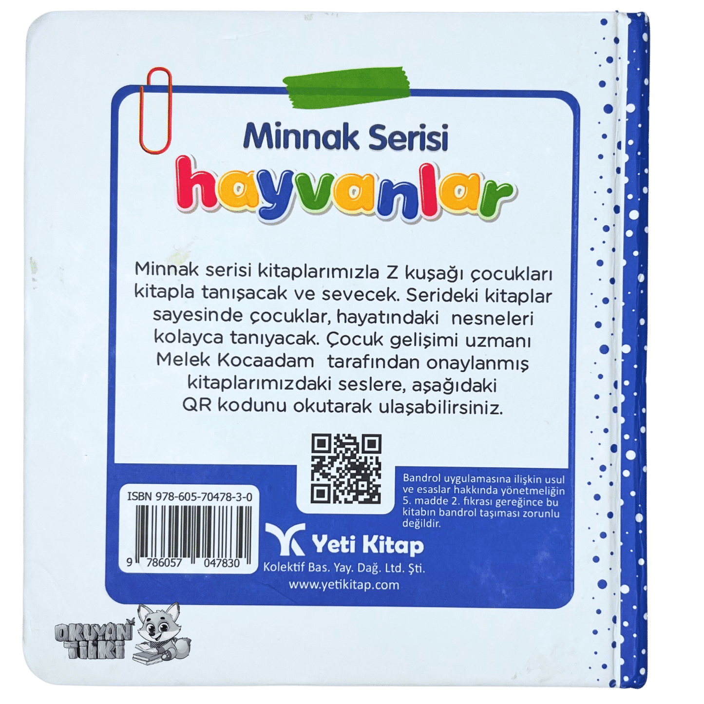 Minnak Serisi - Hayvanlar (İngilizce Destekli, 1+ Yaş) - Okuyan Tilki