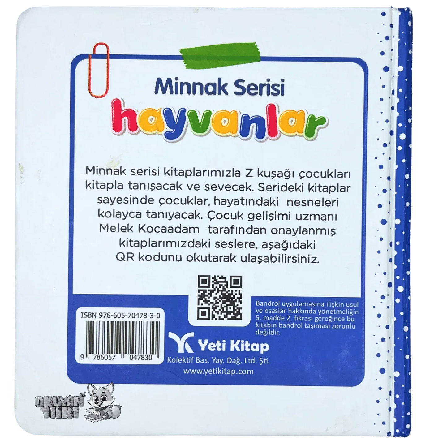 Minnak Serisi - Hayvanlar (İngilizce Destekli, 1+ Yaş) - Okuyan Tilki