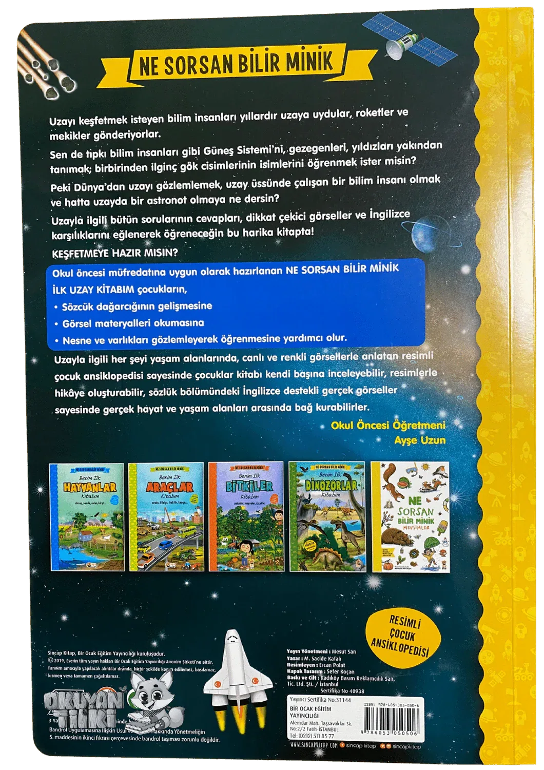 Ne Sorsan Bilir Minik – Benim İlk Uzay Kitabım (İngilizce Destekli, 1+ Yaş) - Okuyan Tilki