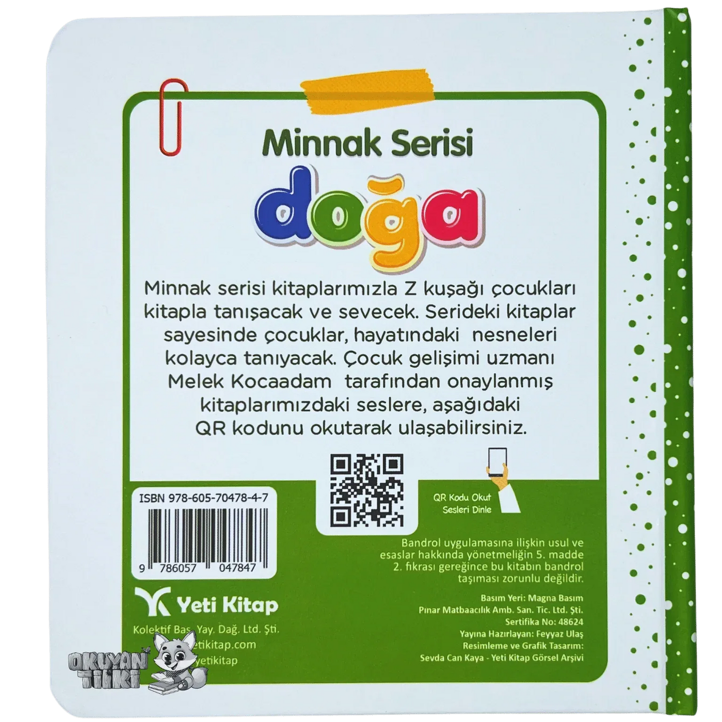 Minnak Serisi - Doğa (İngilizce Destekli, 1+ Yaş) - Okuyan Tilki