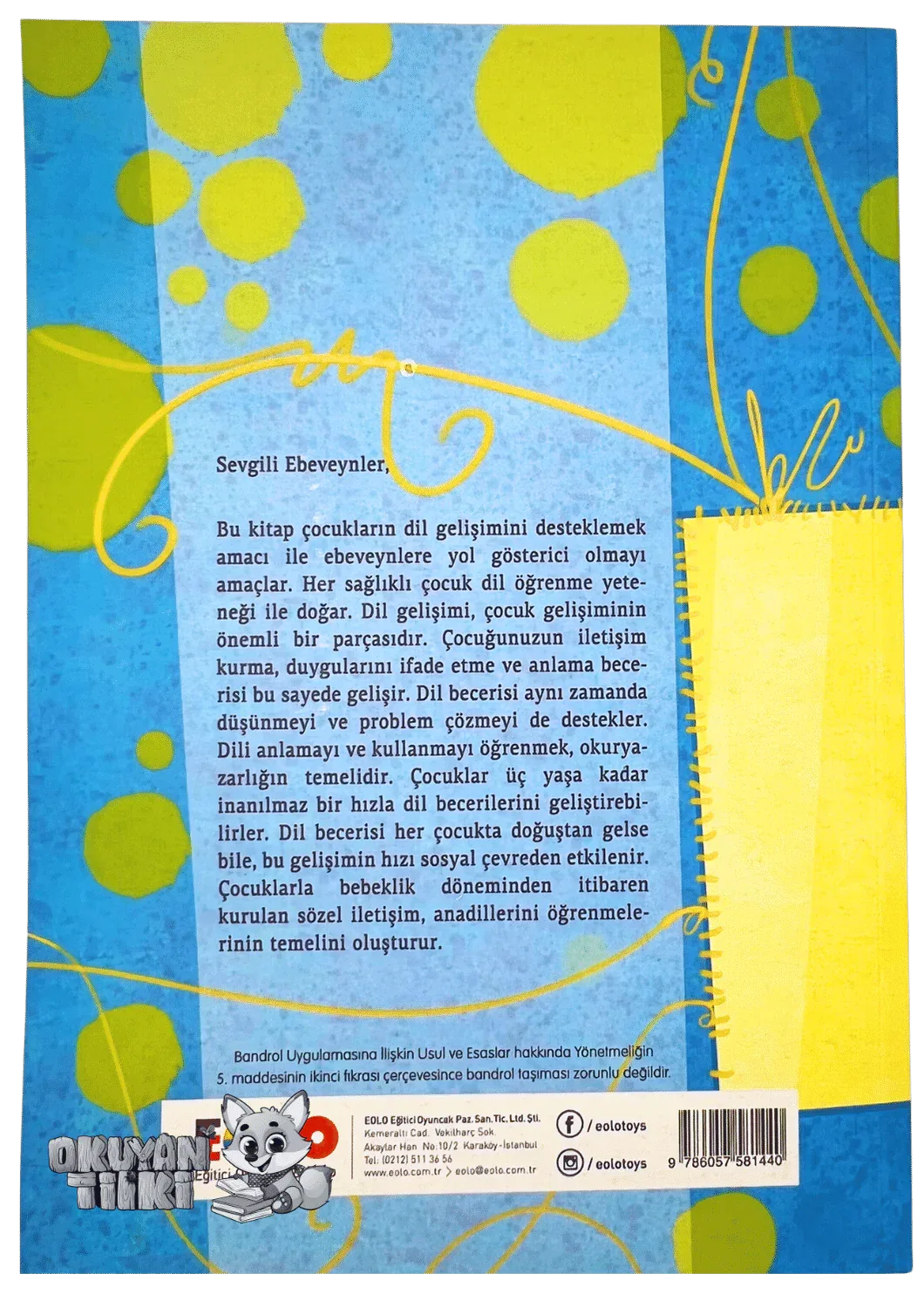 Konuşmamı Geliştiriyorum (3+ Yaş) - Okuyan Tilki