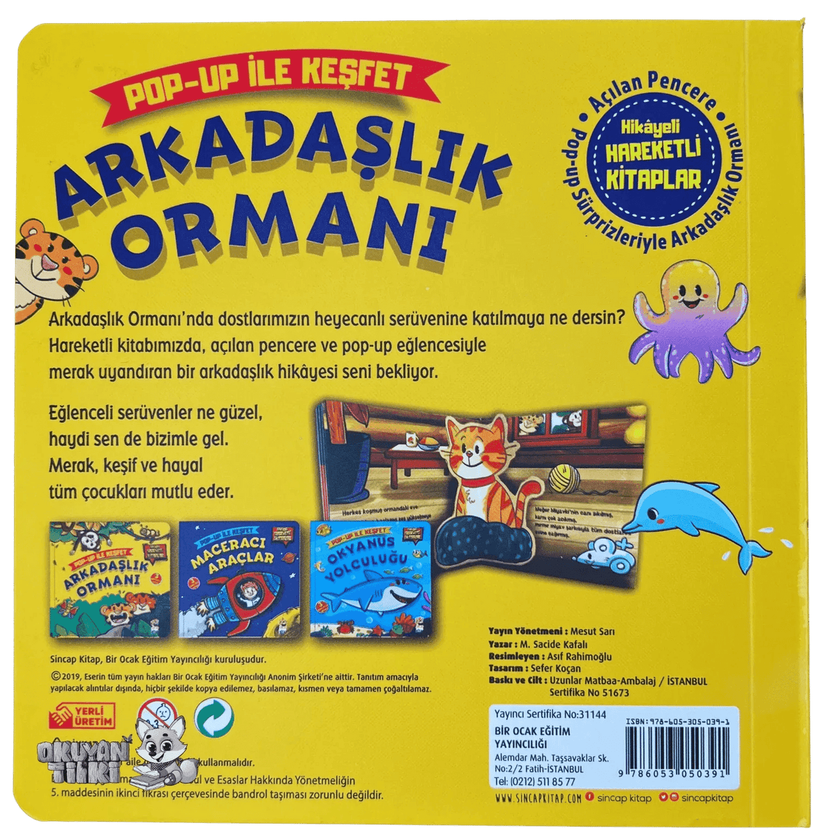 Arkadaşlık Ormanı – Pop Up ile Keşfet (3D Kitap, 2+ Yaş) - Okuyan Tilki